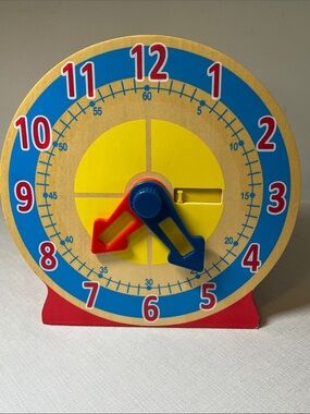 Melissa & Doug Wooden Learning Clock 
Educational. Fun
Time cards
